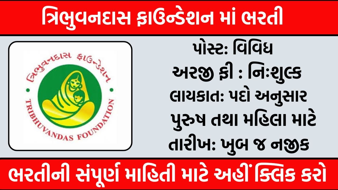 Tribhuvandas Foundation Recruitment